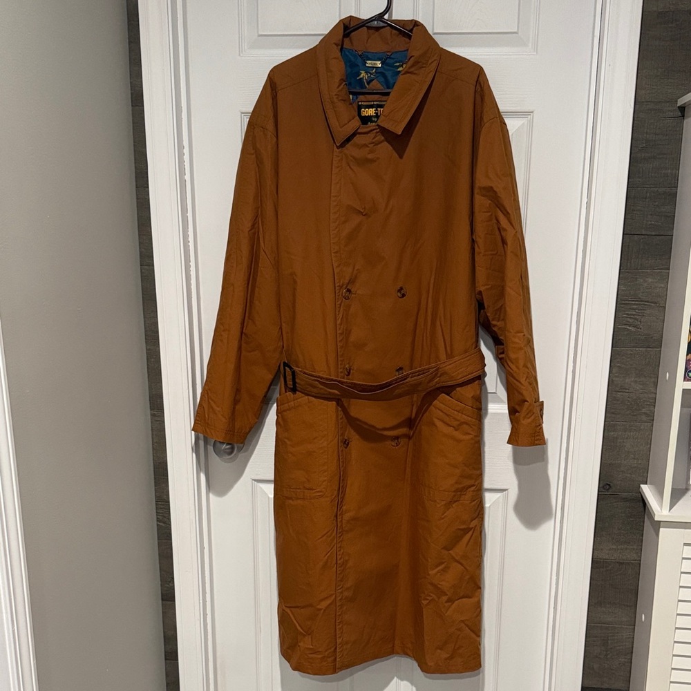 Vintage Gore-Tex by Apparel Technologies sienna brown trench coat with belt